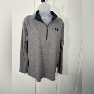 Under Armor Gray Men's  ¼ Zip Long Sleeve Size Medium EUC
